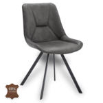 Horeca-Stoel-Carmen-Vintage-Leer-Kunstleer-Graphite