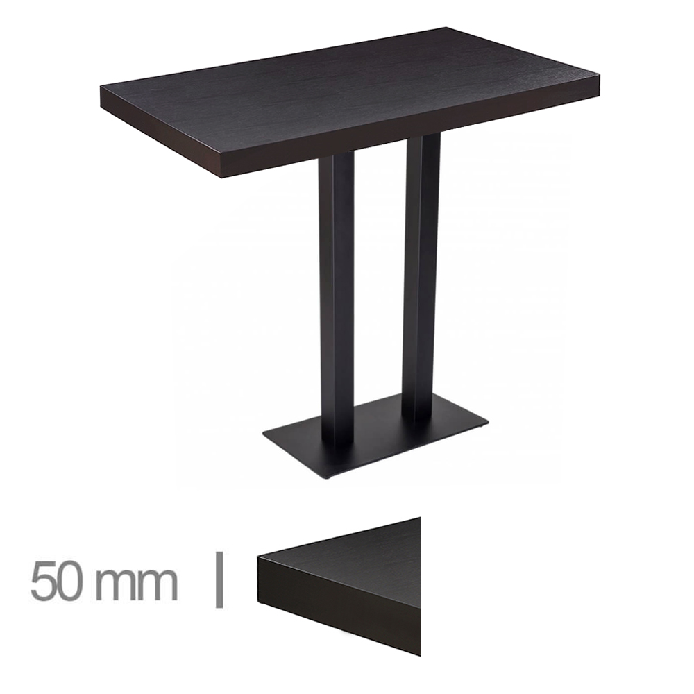 Horeca-Statafel-Dublin-Zwart-80x120-Hoogte-113-Cm-50mm