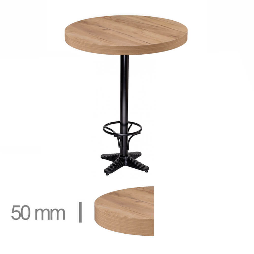 Horeca-Statafel-Rond-Dublin-K3-70-Cm-Hoogte-107,80-Cm