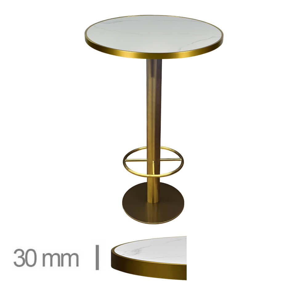 Horeca-Statafel-Rond-Faux-Marmer-White-60-Hoogte-111-Cm-B-320H+F-GOLD