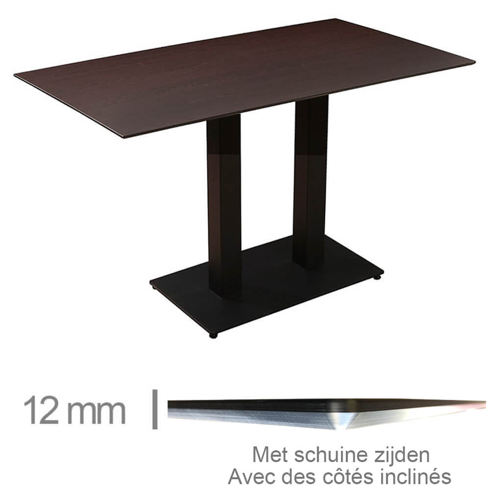 Horeca-Tafel-Compact-Wenge-69x120-Cm-Met-Onderstel-12mm-NL-FR