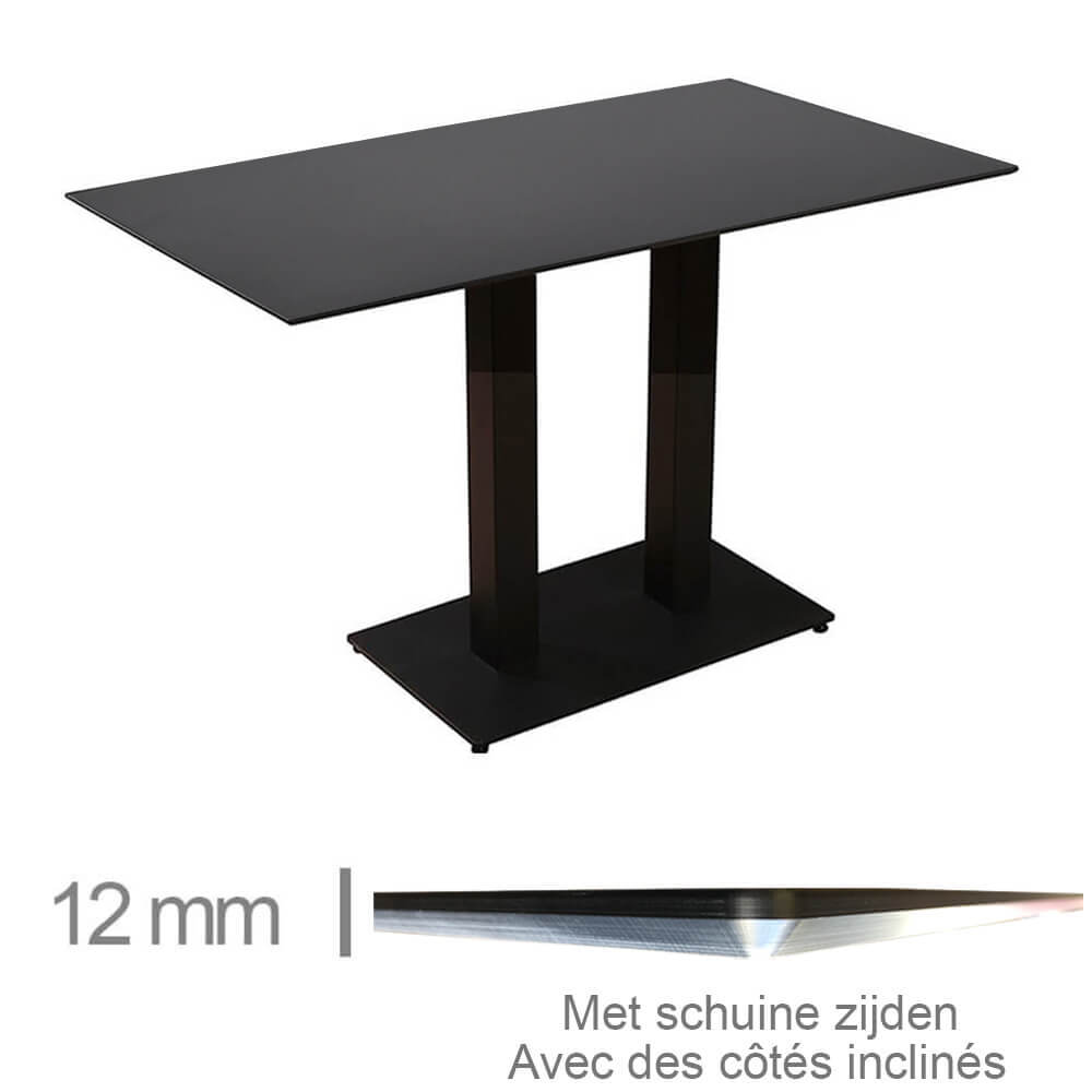 Horeca-Tafel-Compact-Zwart-69x120Cm-Met-Onderstel-12mm