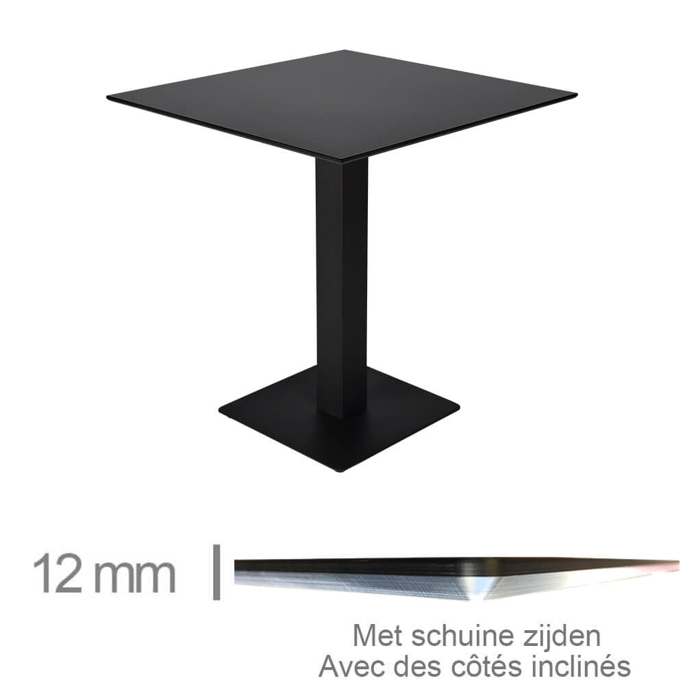 Horeca-Tafel-Compact-Zwart-69x69Cm-Met-Onderstel-12mm