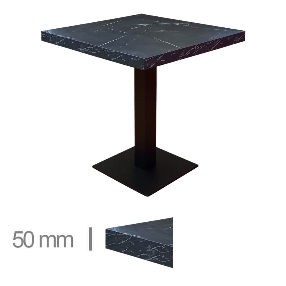 Horeca-Tafel-Dublin-Marmer-Zwart-60x60-Cm-Met-Onderstel-1