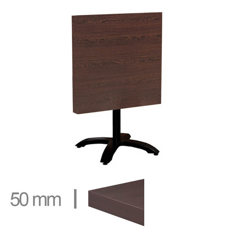 Horeca-Tafel-Dublin-Wenge-60×60-Cm-Met-Klaponderstel-Z