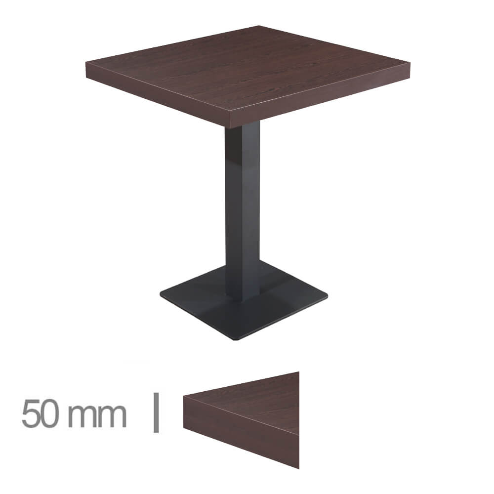 Horeca-Tafel-Dublin-Wenge-60×60-Cm-Met-Onderstel