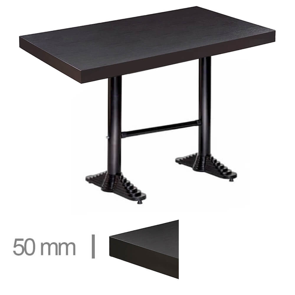 Horeca-Tafel-Dublin-Zwart-70x120-Cm-Met-Onderstell-50mm