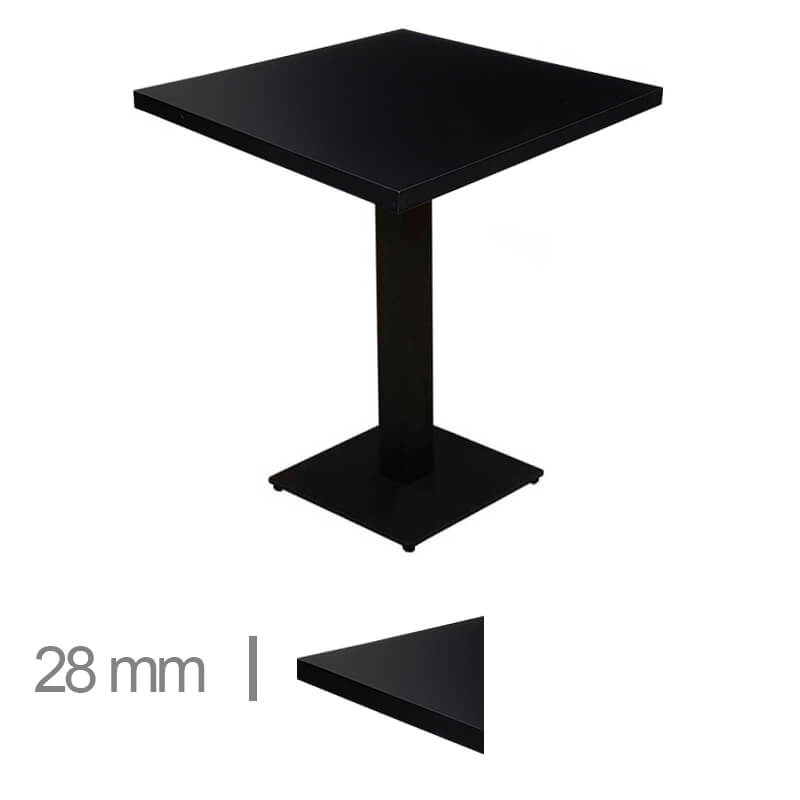 Horeca-Tafel-Madrid-Zwart-60x60-Cm-Met-Onderstel-28mm