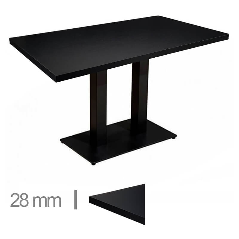 Horeca-Tafel-Madrid-Zwart-70×120-Cm-Met-Onderstel-28mm