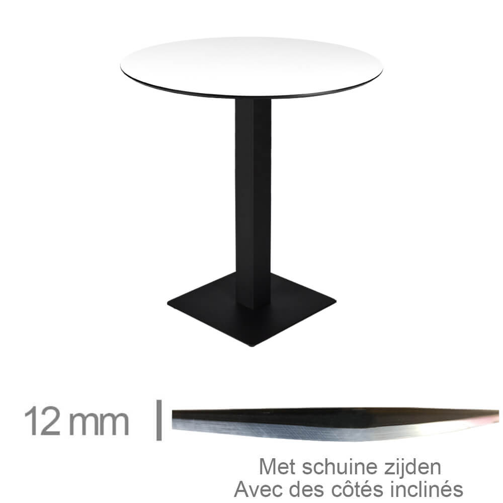 Horeca-Tafel-Rond-CL-Wit-69-Cm-Met-Onderstel