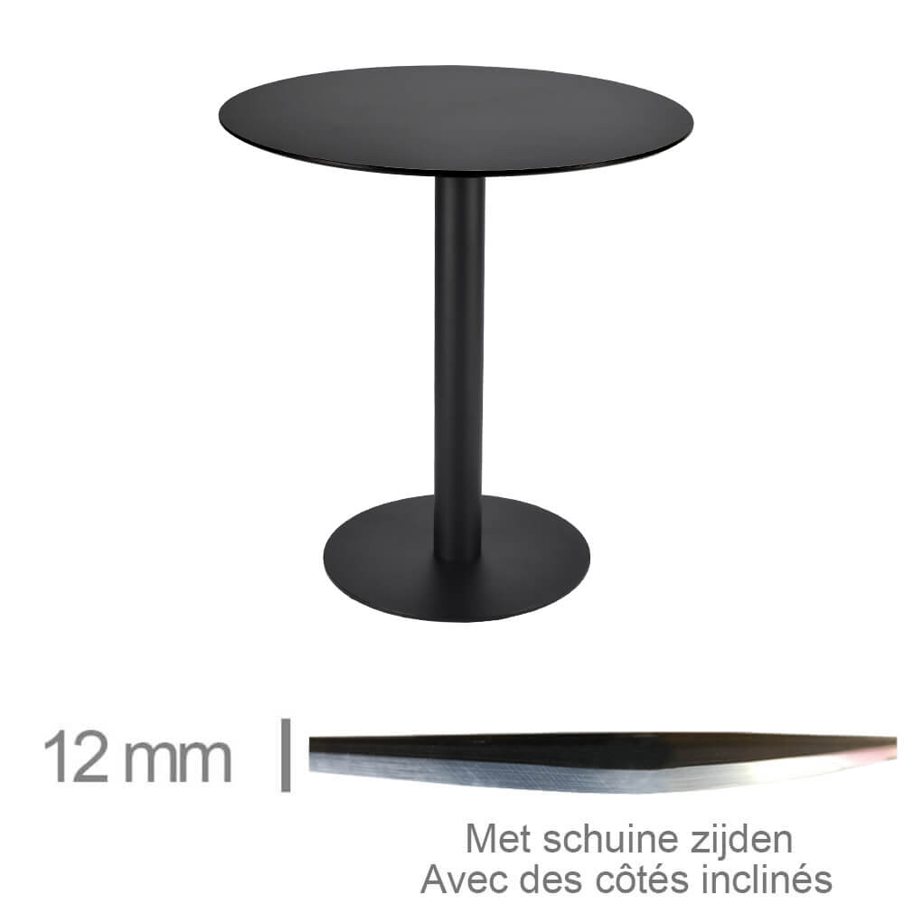 Horeca-Tafel-Rond-Compact-Zwart-69-Cm-Met-Onderstel-1