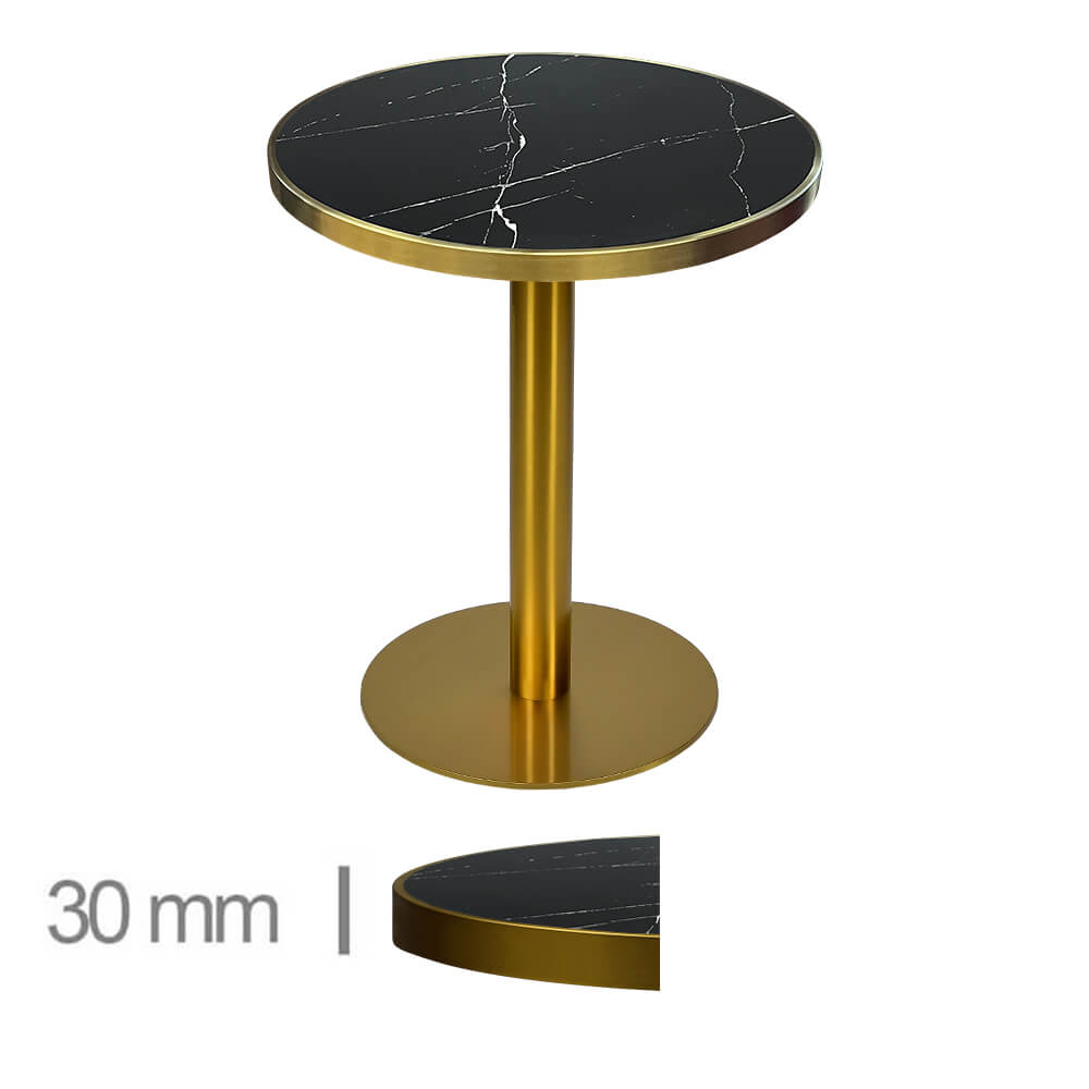 Horeca-Tafel-Rond-Faux-Marmer-60-Cm-Met-Onderstel-Zwart-B-320-GOLD