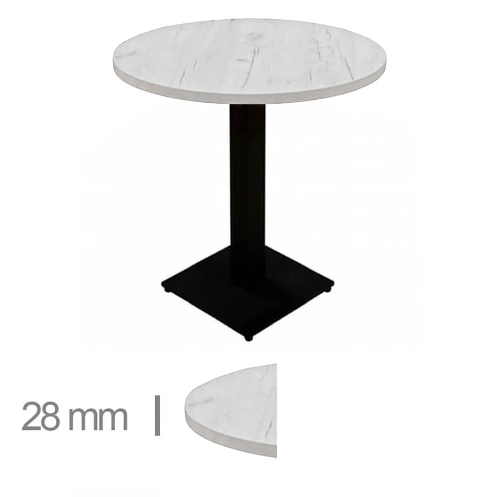 Horeca-Tafel-Rond-Madrid-K1-R60-Cm-Met-Onderstel-28mm