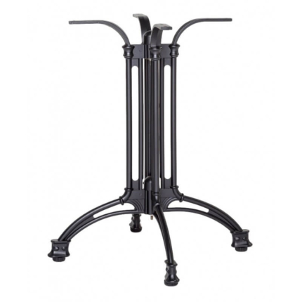 Horeca-Tafelonderstel-Gietaluminium-60×60-Hoogte-69-Cm-Zwart