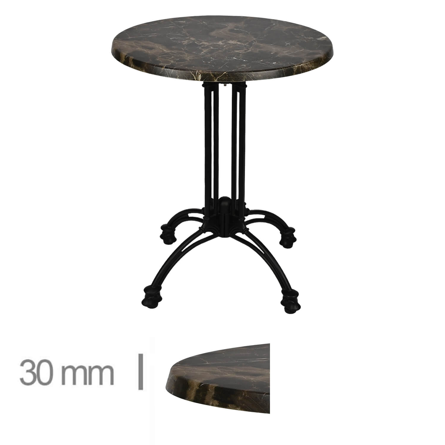 Horeca-Terrastafel-Rond-Werzalit-Porto-Rosa-60-Cm-A-442