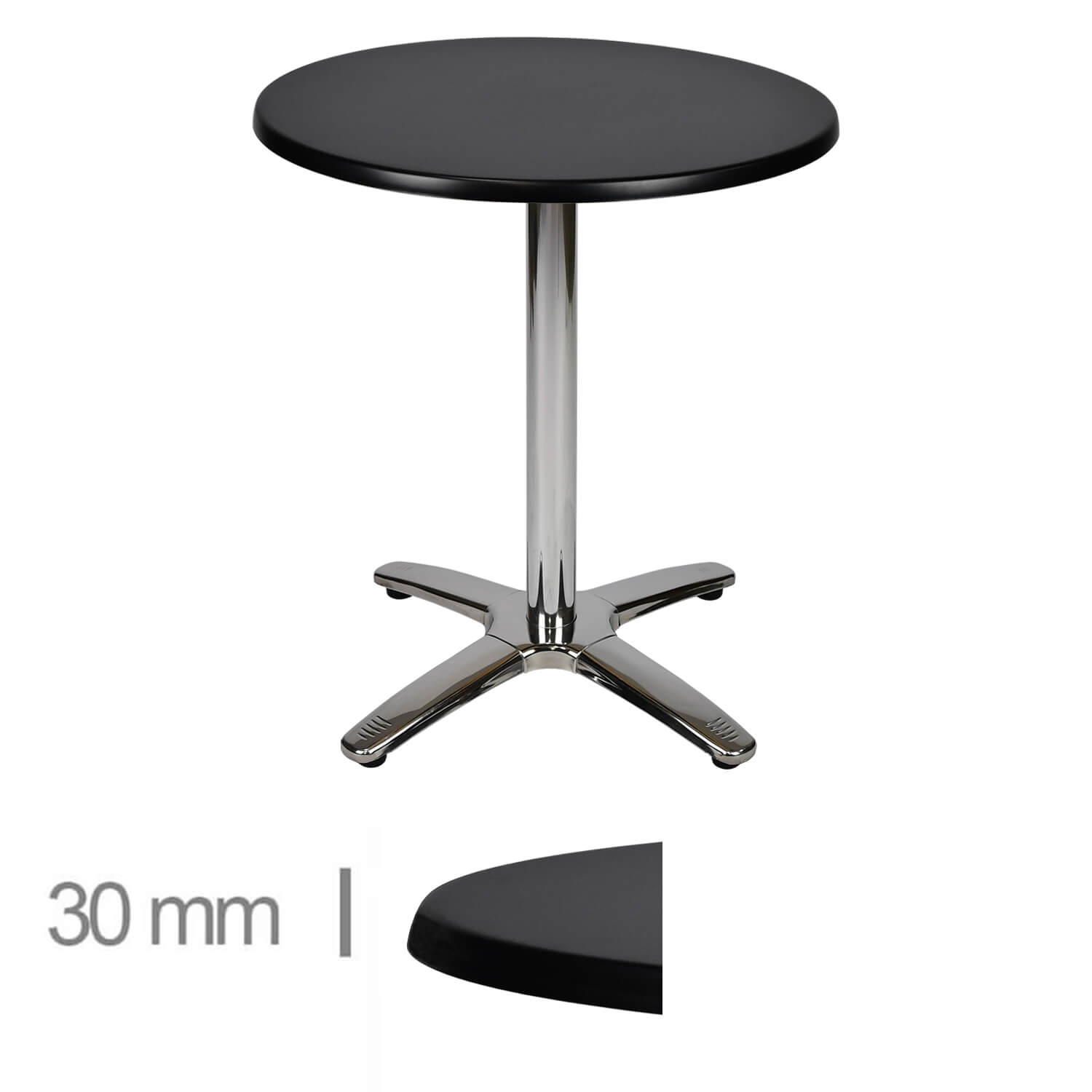 Horeca-Terrastafel-Rond-Werzalit-Zwart-60-Cm-A-ROMA