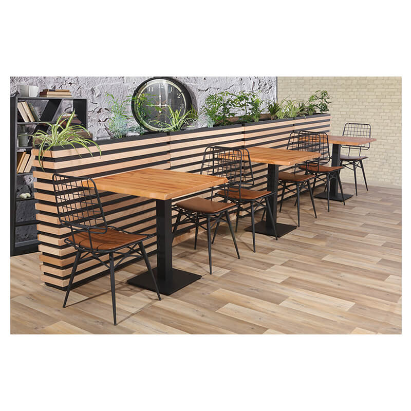 Horeca Beukentafel - Mexico - 75x75 Cm Met Gietijzeren Onderstel - Model - 2