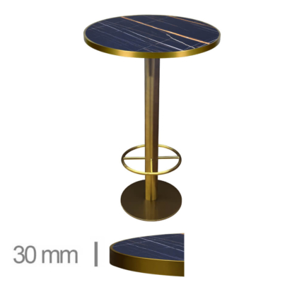 Horeca-Statafel-Rond-Faux-Marmer-Amber-60-Hoogte-111-Cm-B-320H+F-GOLD