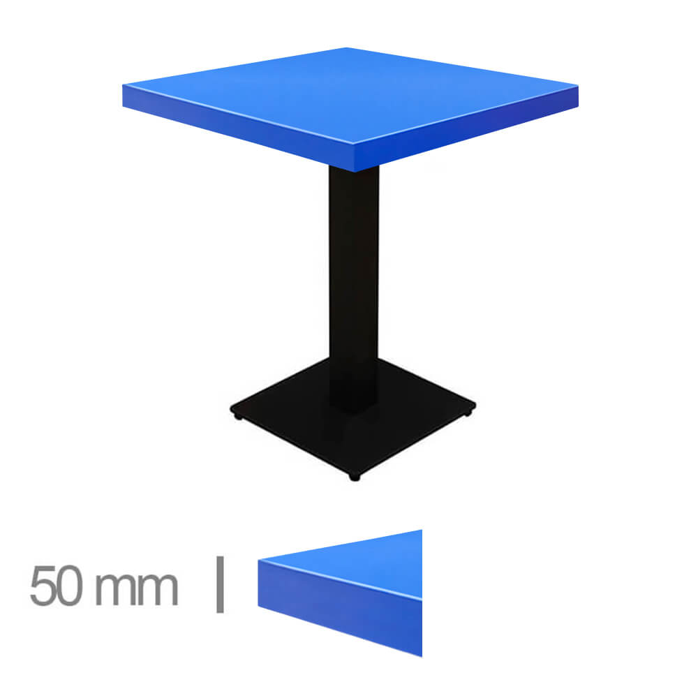 Horeca-Tafel-Dublin-Blauw-70×70-Cm-Met-Onderstel