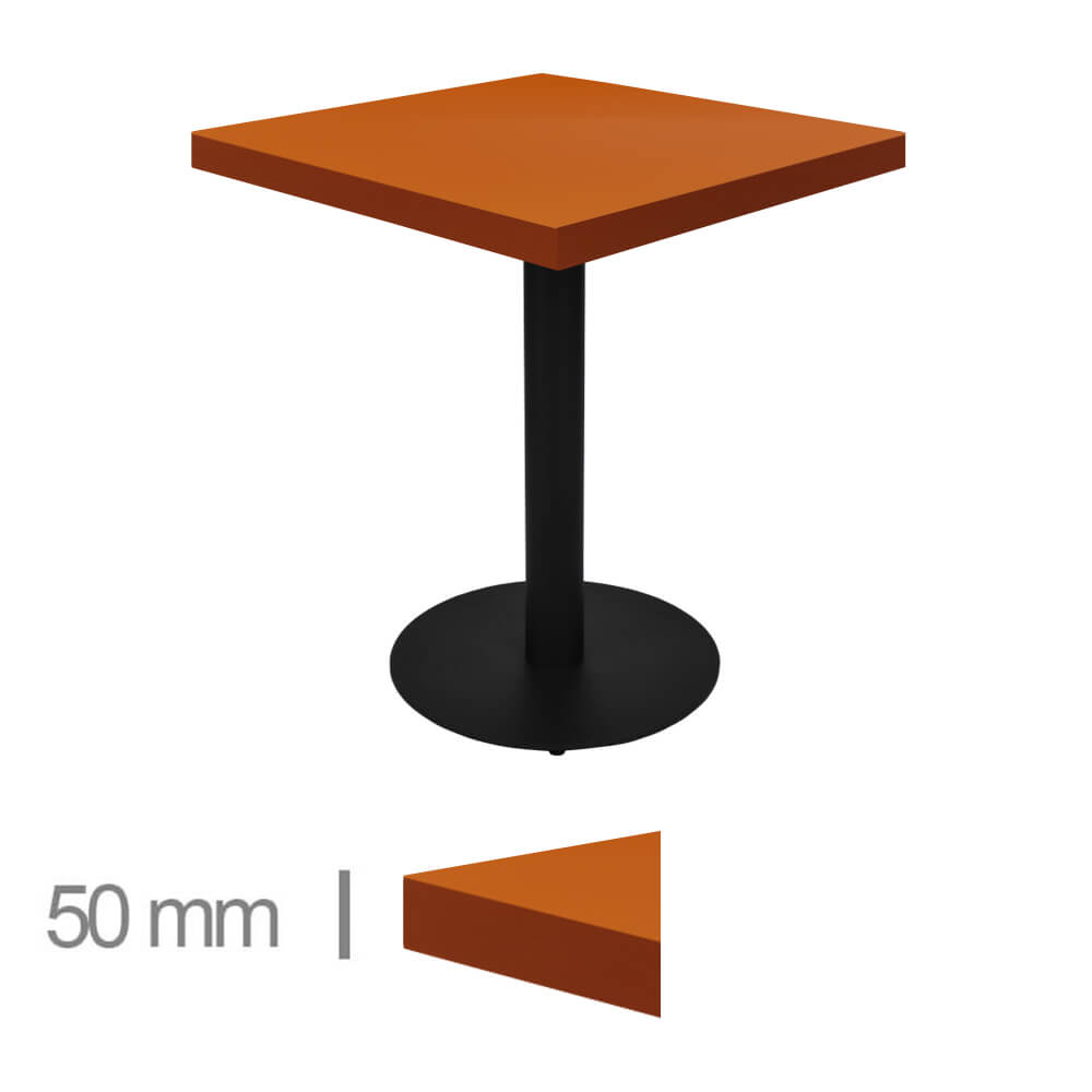 Horeca-Tafel-Dublin-Oranje-60×60-Cm-Met-Onderstel-B-320