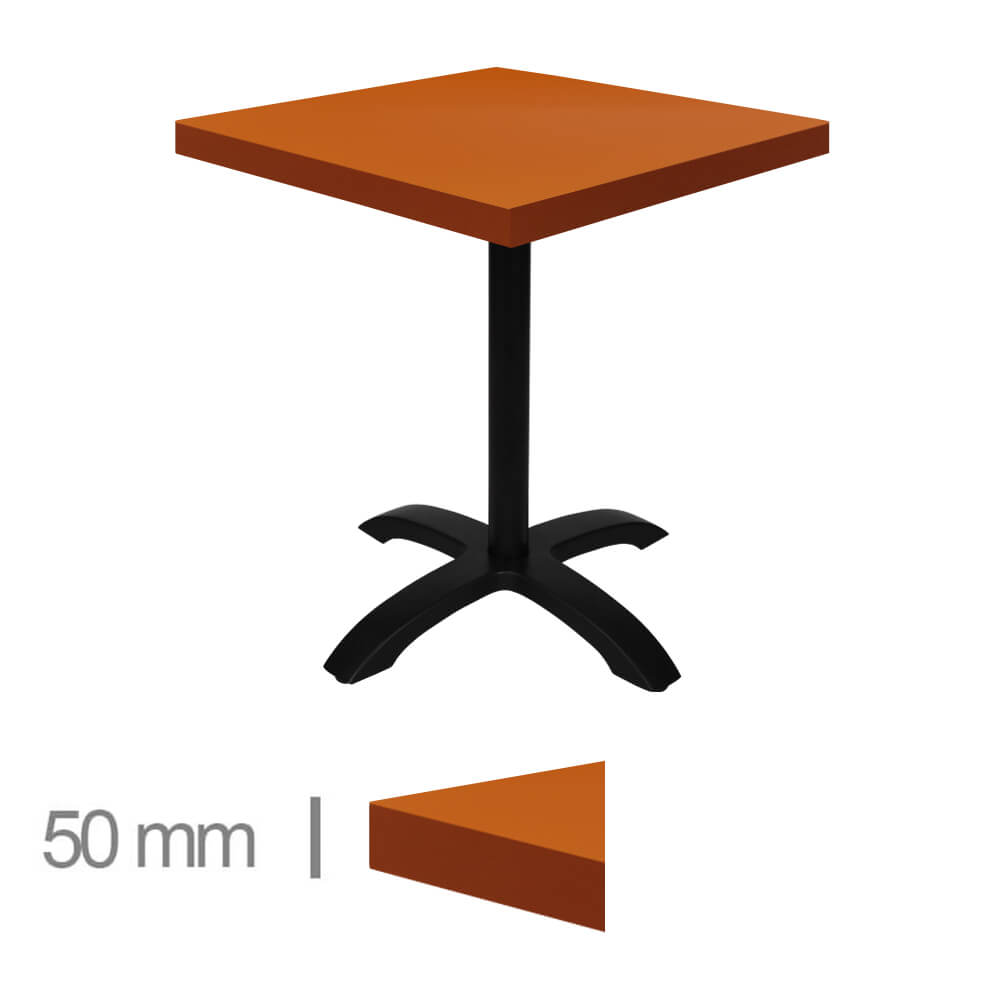 Horeca-Tafel-Dublin-Oranje-70×70-Cm-Met-Onderstel-A-SRD -