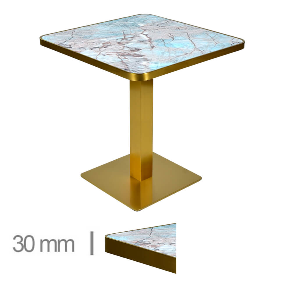 Horeca-Tafel-Faux-Marmer-Wit-60x60-Cm-Met-Onderstel-B-339-GOLD