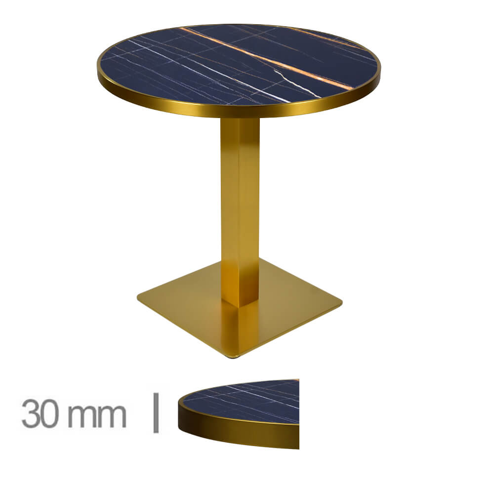 Horeca-Tafel-Rond-Faux-Marmer-Amber-70-Cm-Met-Onderstel-B-339-GOLD