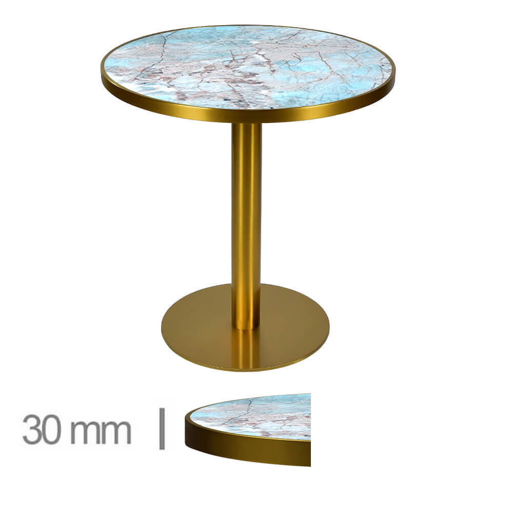 Horeca-Tafel-Rond-Faux-Marmer-Green-60-Cm-Met-Onderstel-B-320-GOLD