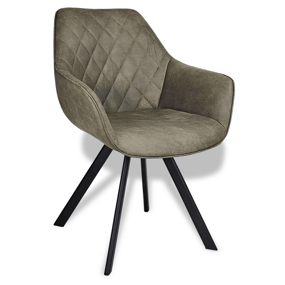 Horeca-Fauteuil-Titan-Diamond-Vintage-Olijf-YK-V2
