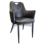 Horeca-Armstoel-Victoria-Vintage-Mat-Zwart-G