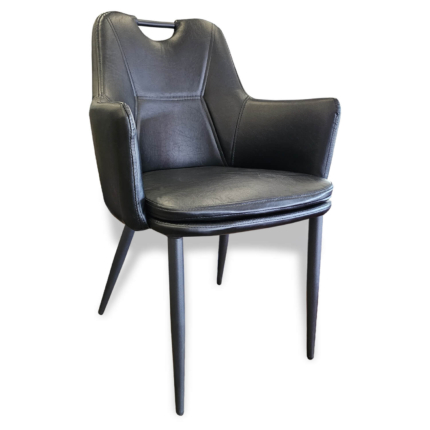 Horeca-Armstoel-Victoria-Vintage-Mat-Zwart-G
