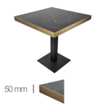 Horeca-Tafel-Met-Gouden-Rand-Dublin-Marmer-Zwart-70x70-Cm-Met-Onderstel-1 -