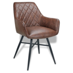 Horeca-Armstoel-Luxor-pu-Bruin-G