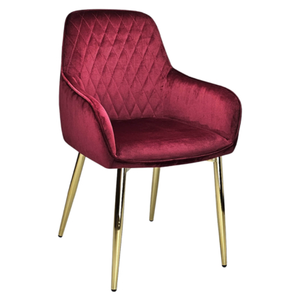 Horeca-Armstoel-Velvet-Fluweel-Luxor-Bordeaux
